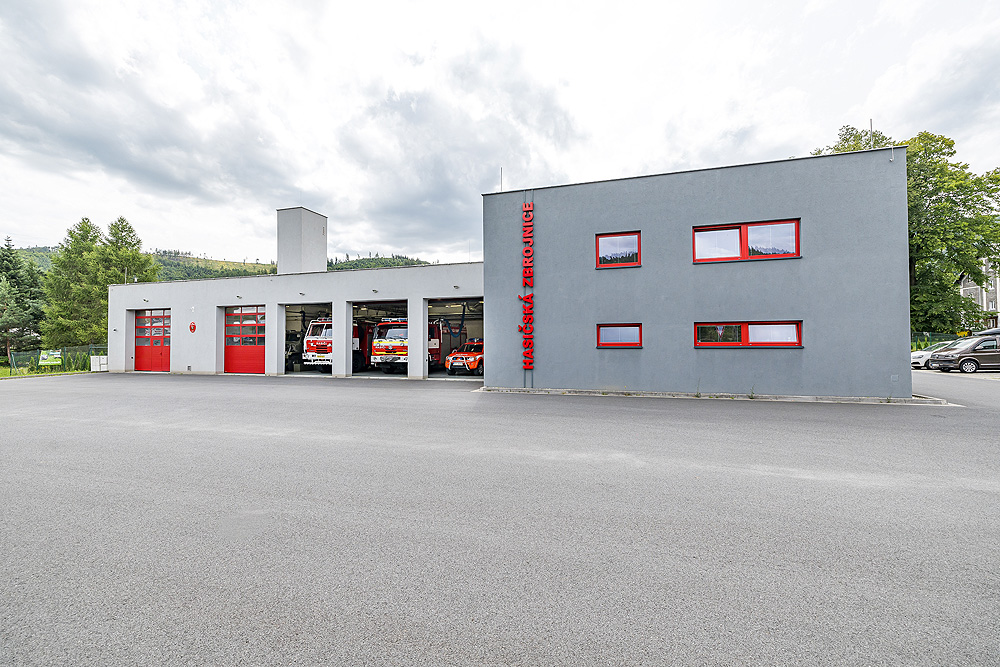 Novostavba hasičské zbrojnice ve městě Vrbno pod Pradědem